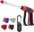 Greenhaus Gardening Multi-Pattern Garden Hose Nozzle with 4 Interchangeable Spray Tips