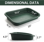 Greenhaus Gardening Extra-Large Heavy-Duty Potting Tray Set for Repotting, Soil Mixing & Bottom Watering – 2 Pack