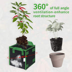 Greenhaus Gardening Square Heavy-Duty Fabric Pots for Square Foot Gardening