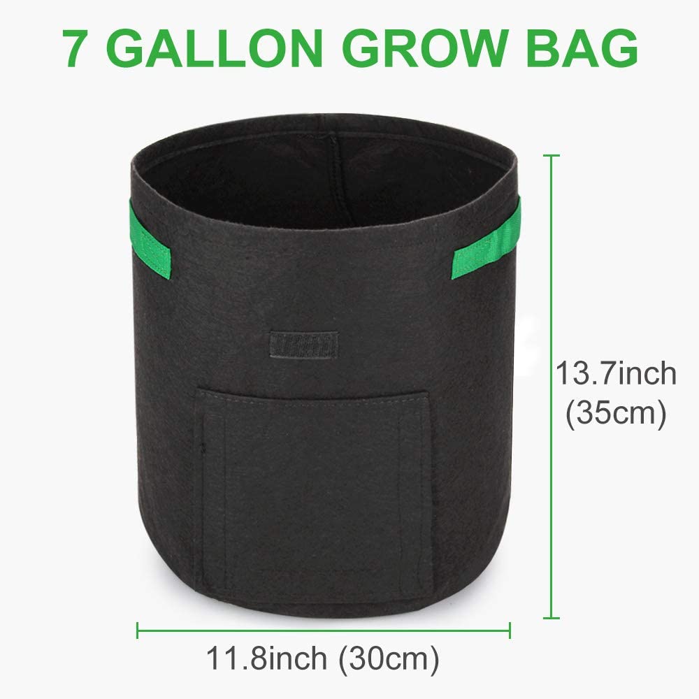 Greenhaus Gardening Foldable Garden Grow Bags for Vegetables and Storage