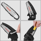 Greenhaus Gardening Handheld Mini Chainsaw for Tree Pruning and Wood Cutting