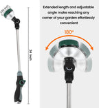Greenhaus Gardening 24-Inch Watering Wand with 8 Spray Patterns & Pivoting Head