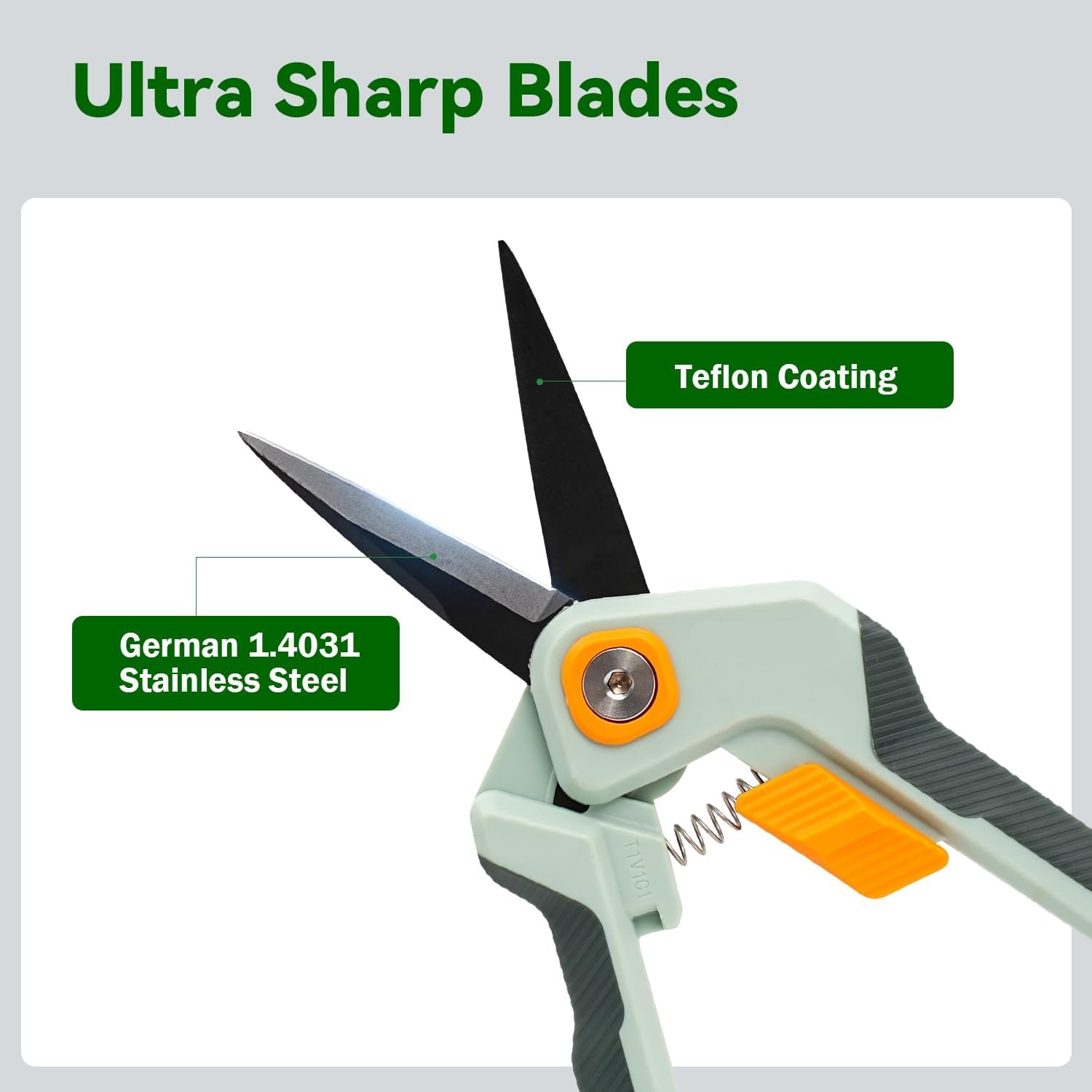 Greenhaus Gardening Professional Bypass Pruning Shears with German Stainless Steel Blade