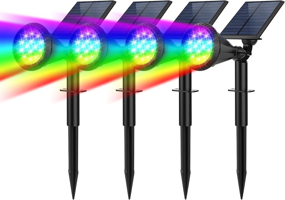 Greenhaus Gardening Solar Spot Lights with Waterproof LED Design