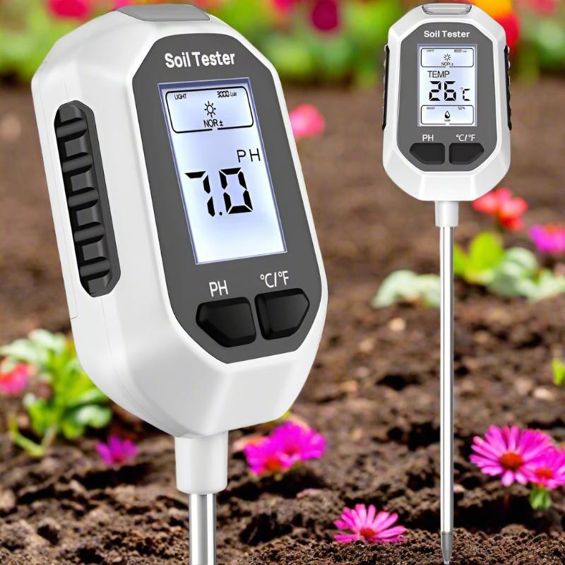 Greenhaus Gardening Plant Soil Tester with Backlit LCD Display