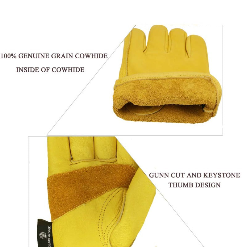 Greenhaus Gardening Multi-Purpose Leather Work Gloves for Everyday Use