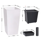 Greenhaus Gardening 30-Inch Indoor Outdoor Planter Set with Inner Buckets