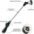 Greenhaus Gardening 24-Inch Watering Wand with 8 Spray Patterns & Pivoting Head