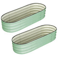 Greenhaus Gardening 2-Pack 4.5 × 2 × 1 ft Galvanized Raised Garden Beds