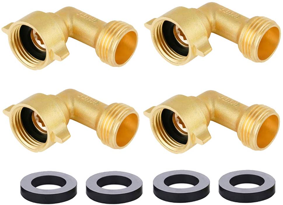 Greenhaus Gardening 90 Degree Hose Elbow Adapter with Male to Female Connection