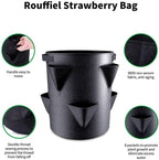 Greenhaus Gardening Strawberry Grow Bags with 8 Side Planting Pockets