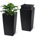 Greenhaus Gardening 30-Inch Self-Watering Tall Planters Set of 2