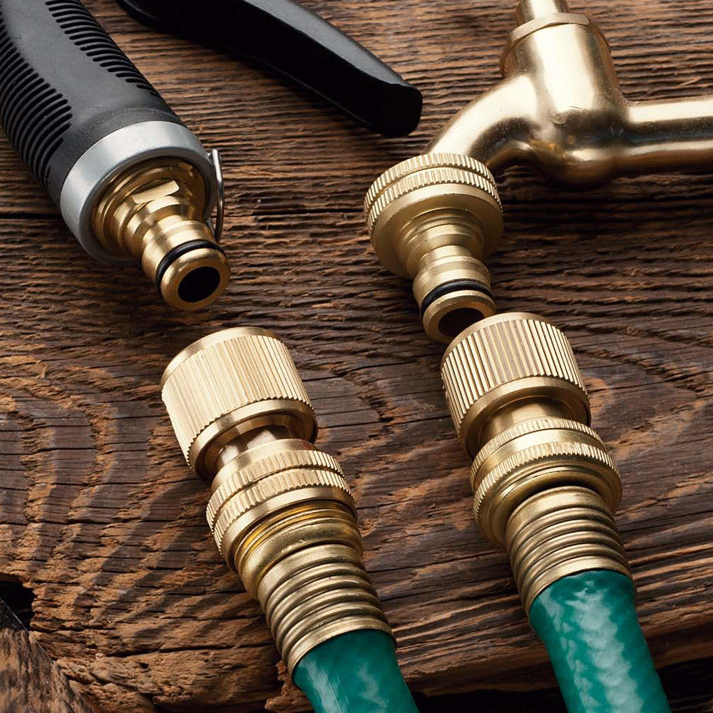 Greenhaus Gardening Garden Hose Quick Change Fitting Kit Set of 4