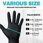 Greenhaus Gardening Black Nitrile Exam Gloves, 4 Mil, Latex-Free & Powder-Free, 100 Count