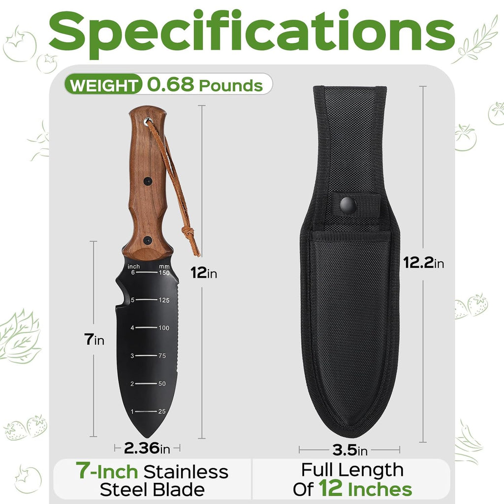 Greenhaus Gardening Premium Hori Hori Garden Knife with Stainless Steel Blade & Protective Sheath