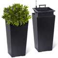 Greenhaus Gardening 23-Inch Self-Watering Tall Planters Set of 2
