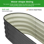 Greenhaus Gardening 2-Pack Oval Galvanized Raised Garden Beds 4.5 x 2 x 1 FT