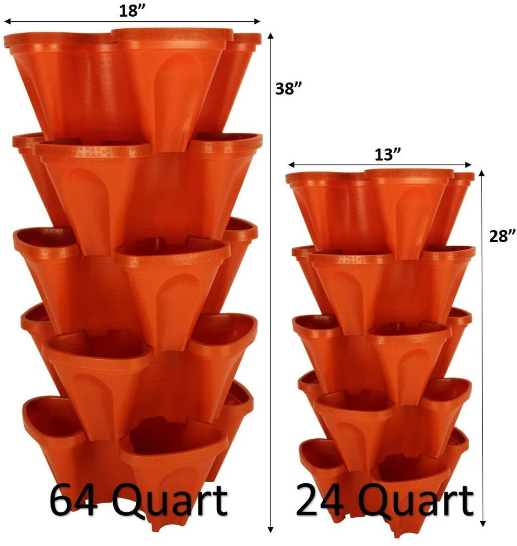 Greenhaus Gardening Vertical Planter for Strawberries, Herbs and Flowers