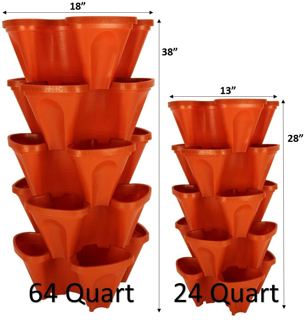 Greenhaus Gardening Vertical Planter for Strawberries, Herbs and Flowers
