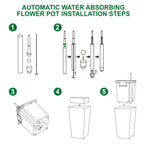 Greenhaus Gardening 23-Inch Self-Watering Tall Planters Set of 2