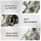 Greenhaus Gardening Nickel Plated Brass Garden Hose Splitter