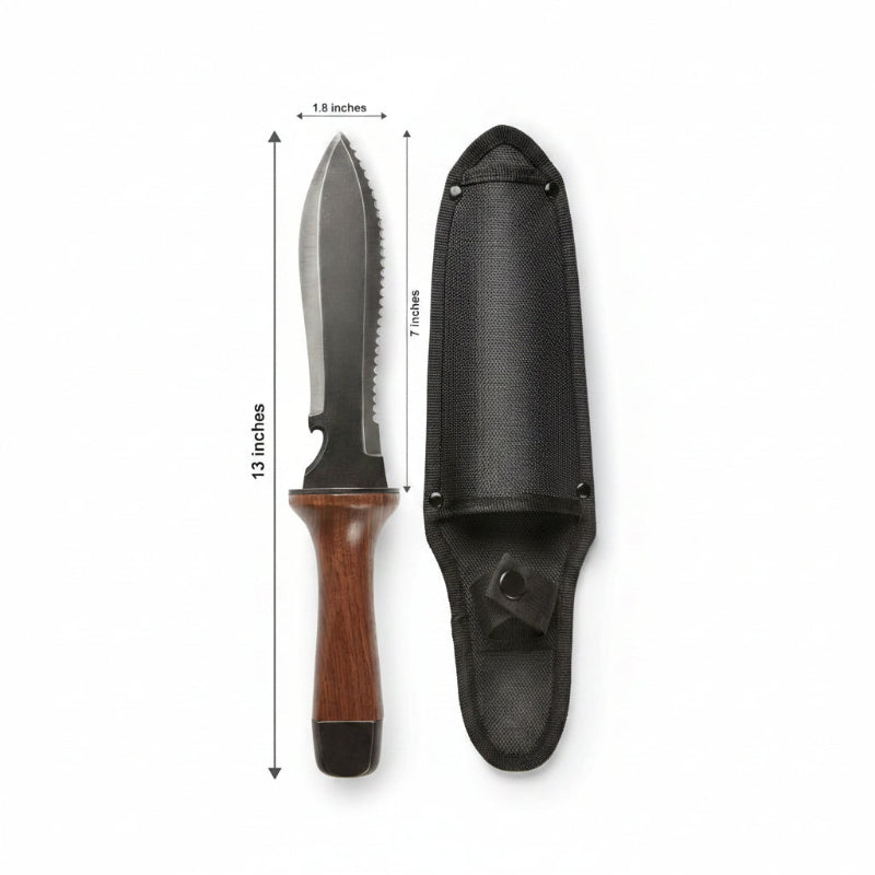 Greenhaus Gardening Full Tang Garden Knife with Walnut Handle