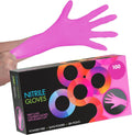 Greenhaus Gardening Pink Nitrile Disposable Gloves, Latex-Free & Powder-Free, 100 Count