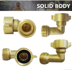Greenhaus Gardening Brass Elbow Hose Connector for Water Flow and Hose Protection