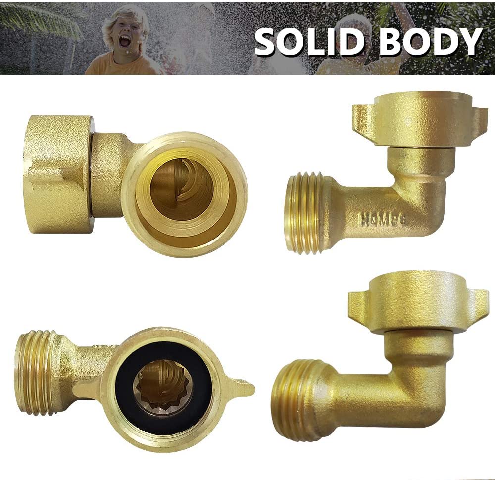 Greenhaus Gardening 90 Degree Hose Elbow Adapter with Male to Female Connection