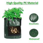 Greenhaus Gardening Vegetable Planting Bags with Easy Access Harvest Flap