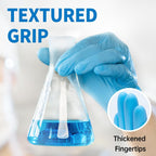 Greenhaus Gardening 4 Mil Blue Nitrile Disposable Gloves for Medical & Food Handling