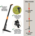 Greenhaus Gardening Stand-Up Weed Puller with Long Handle, Foot Pedal and Easy Eject