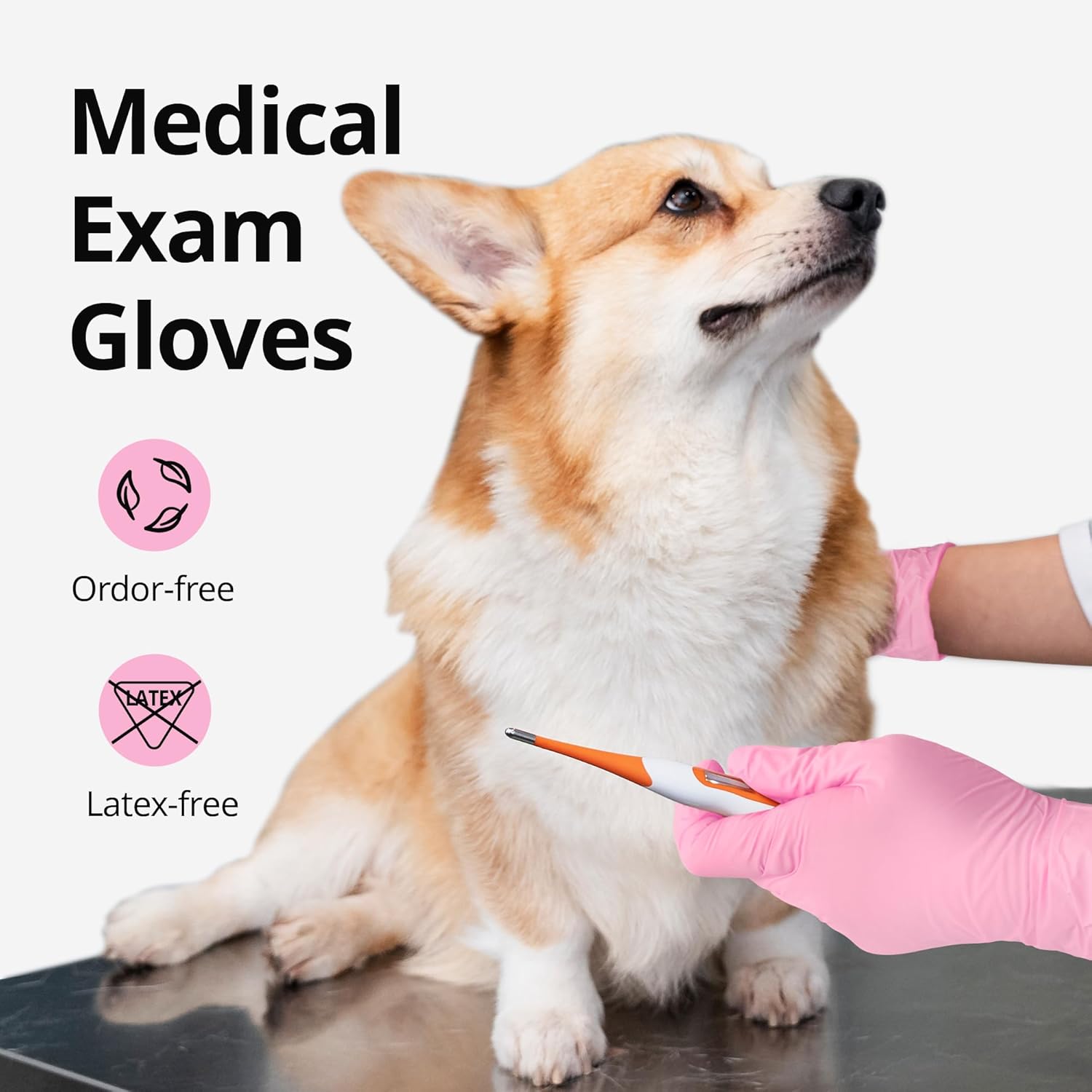 Greenhaus Gardening Cherry Blossom Pink Nitrile Disposable Gloves, 4 Mil, Food Safe