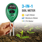 Greenhaus Gardening 3-in-1 Soil Moisture Meter with pH and Light Tester
