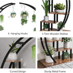 Greenhaus Gardening Half Moon Indoor Plant Stand Set of 2