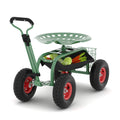 Greenhaus Gardening Garden Utility Cart with 360° Rotating Seat