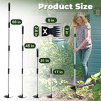 Greenhaus Gardening 2-in-1 Weed Puller Tool with 60-Inch Adjustable Handle