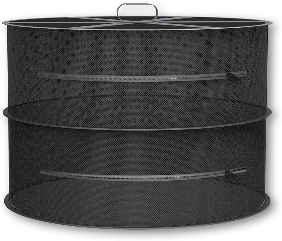 Greenhaus Gardening Collapsible Herb Drying Rack with Zippered Chambers