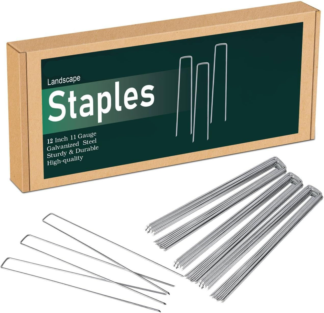 Greenhaus Gardening Heavy-Duty U-Shaped Garden Stakes, 50 Pack