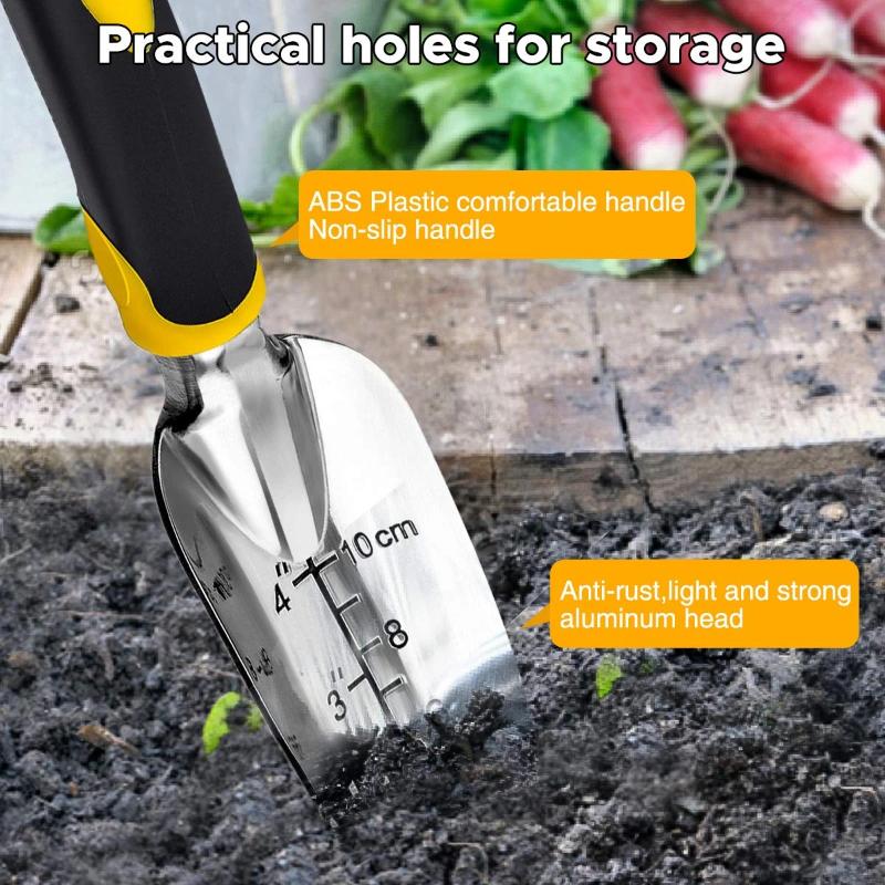 GreenHaus Gardening 6-Piece Heavy Duty Garden Hand Tools for Digging & Weeding