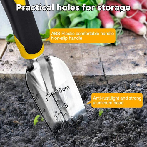 GreenHaus Gardening 6-Piece Heavy Duty Garden Hand Tools for Digging & Weeding