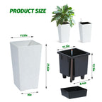 Greenhaus Gardening 21.6-Inch Self-Watering Rectangular Planters Set of 2