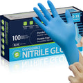 Greenhaus Gardening Blue Nitrile Disposable Gloves, Food Safe, Latex-Free & Powder-Free, 100 Count