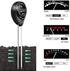 Greenhaus Gardening 3-in-1 Soil Moisture Meter with pH and Light Tester