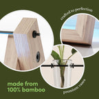 Greenhaus Gardening Wooden Plant Propagation Stand with Glass Bulb Vases