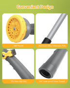 Greenhaus Gardening Adjustable Garden Hose Watering Wand with 180° Swivel Head