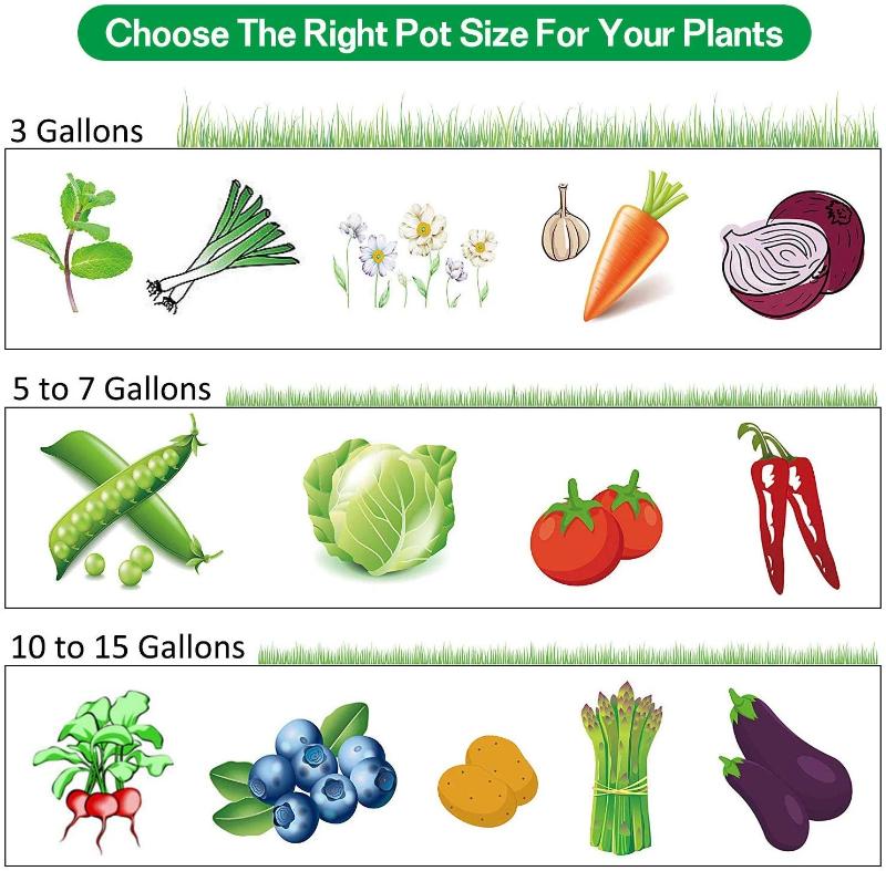 Greenhaus Gardening 10-Pack Fabric Plant Bags for Soil and Soil Mixes