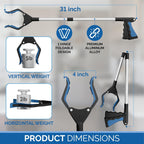 Greenhaus Gardening Foldable 32-Inch Grabber Reacher Tool with Magnetic Tip