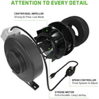 Greenhaus Gardening 8-Inch Air Circulation Kit with Speed Controller
