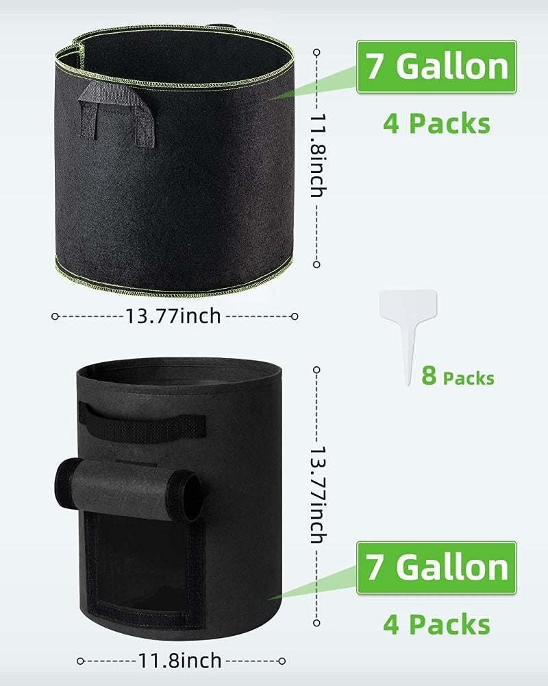 Greenhaus Gardening 4-Pack 10 Gallon Fabric Vegetable Grow Bags